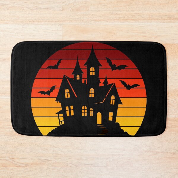 Item preview, Retro Haunted House Sunset Art – Spooky Halloween Design V1 designed and sold by Stinky Lincy's Apparel Company.