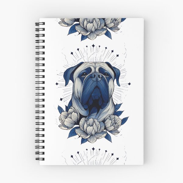 Item preview, Blue and white Bullmastiff puppy dog designed and sold by MendaciousMina.
