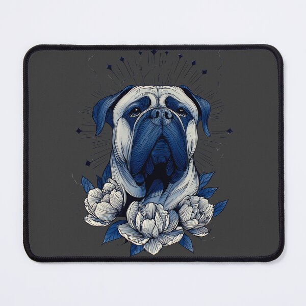 Item preview, Blue and white Bullmastiff puppy dog designed and sold by MendaciousMina.