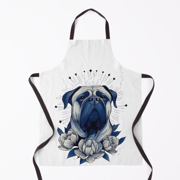 Item preview, Blue and white Bullmastiff puppy dog designed and sold by MendaciousMina.