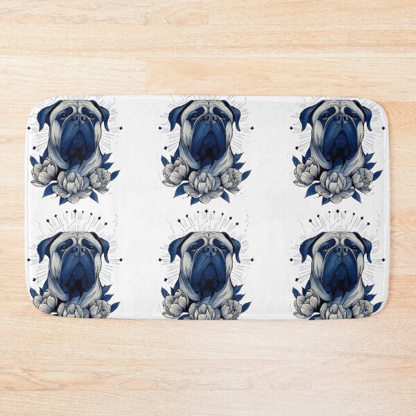 Item preview, Blue and white Bullmastiff puppy dog designed and sold by MendaciousMina.