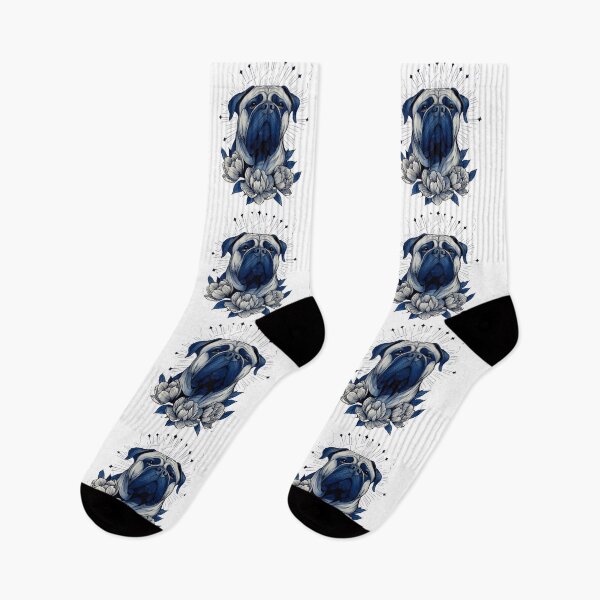 Item preview, Blue and white Bullmastiff puppy dog designed and sold by MendaciousMina.