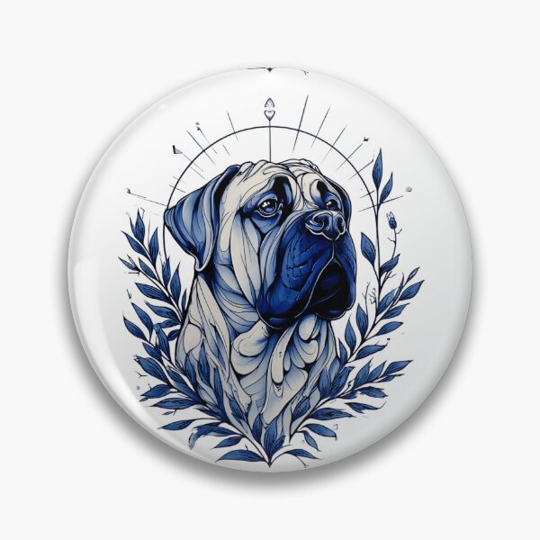 Item preview, Blue and white Bullmastiff puppy dog designed and sold by MendaciousMina.