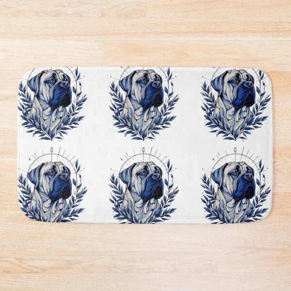 Item preview, Blue and white Bullmastiff puppy dog designed and sold by MendaciousMina.