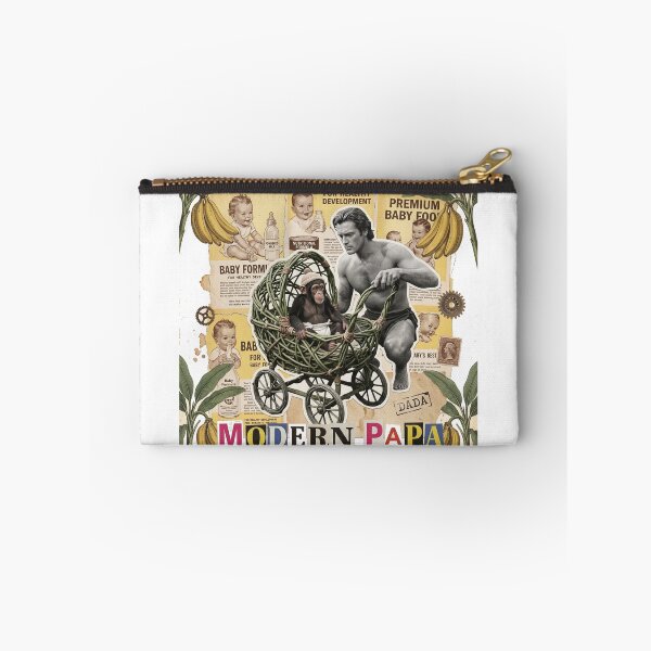 Item preview, Modern Masculine Man & Fatherhood Dadaist Collage - Funny Gym, Coffee & Grooming Art (T-Shirt, Poster & Sticker) designed and sold by OzzFrequency.