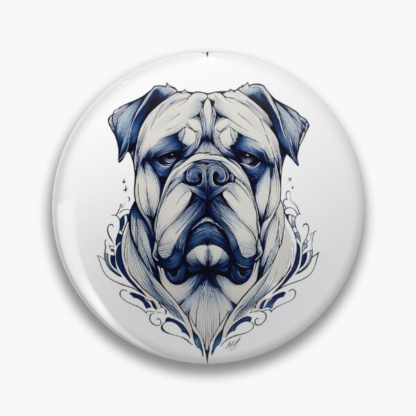 Item preview, Blue and white Bullmastiff puppy dog designed and sold by MendaciousMina.