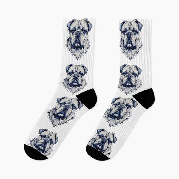 Item preview, Blue and white Bullmastiff puppy dog designed and sold by MendaciousMina.