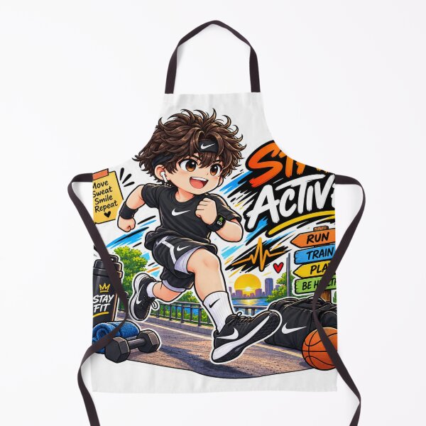 Item preview, Stay Active Anime Boy Fitness Sticker | Cute Workout Sports Sticker designed and sold by Genzfirevibes.