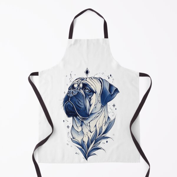 Item preview, Blue and white Bullmastiff puppy dog designed and sold by MendaciousMina.