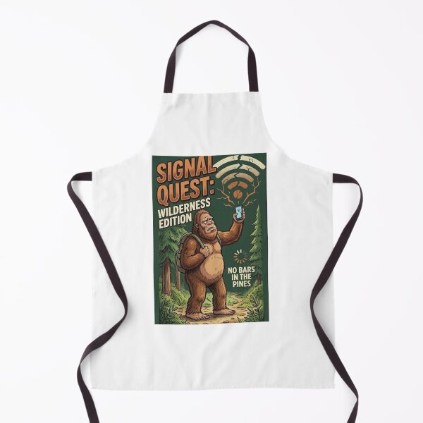 Item preview, Signal Quest Wilderness Edition Bigfoot No Wifi Funny Camping Graphic designed and sold by Mido-artister.