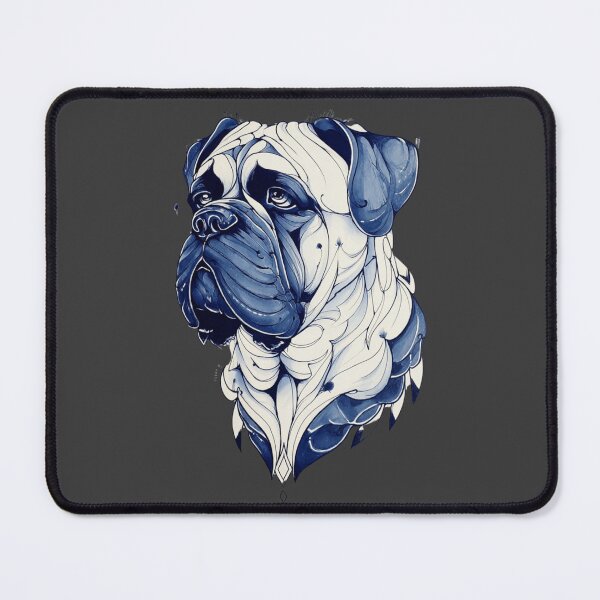 Item preview, Blue and white Bullmastiff puppy dog designed and sold by MendaciousMina.