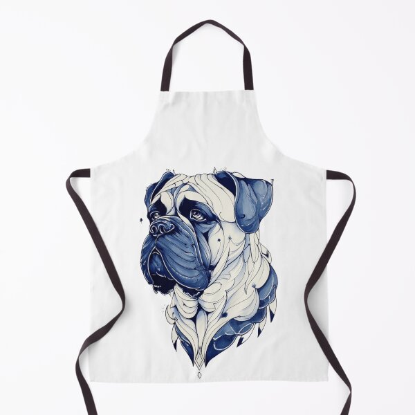 Item preview, Blue and white Bullmastiff puppy dog designed and sold by MendaciousMina.