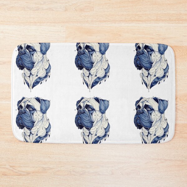 Item preview, Blue and white Bullmastiff puppy dog designed and sold by MendaciousMina.