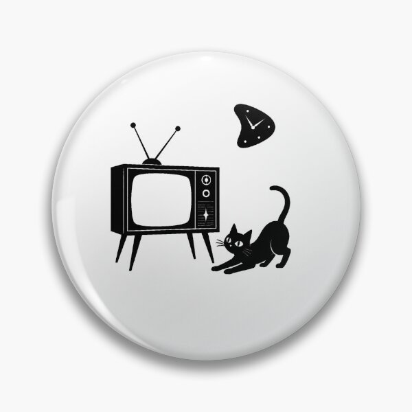Item preview, Mid-Century Modern Cat & TV designed and sold by Retroteez.