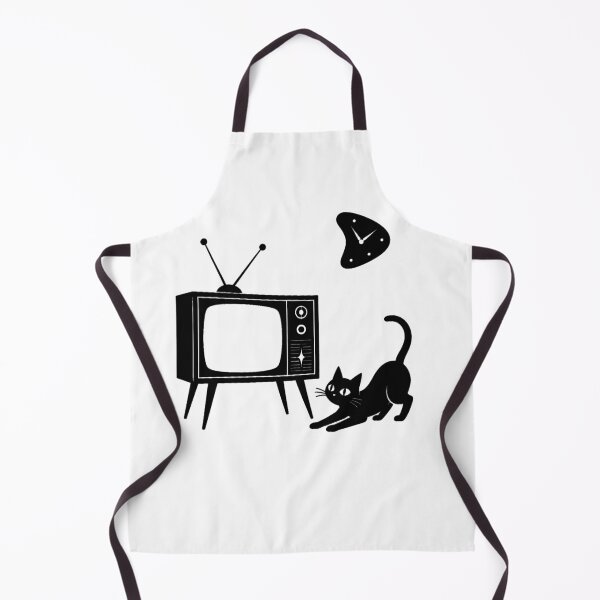 Item preview, Mid-Century Modern Cat & TV designed and sold by Retroteez.