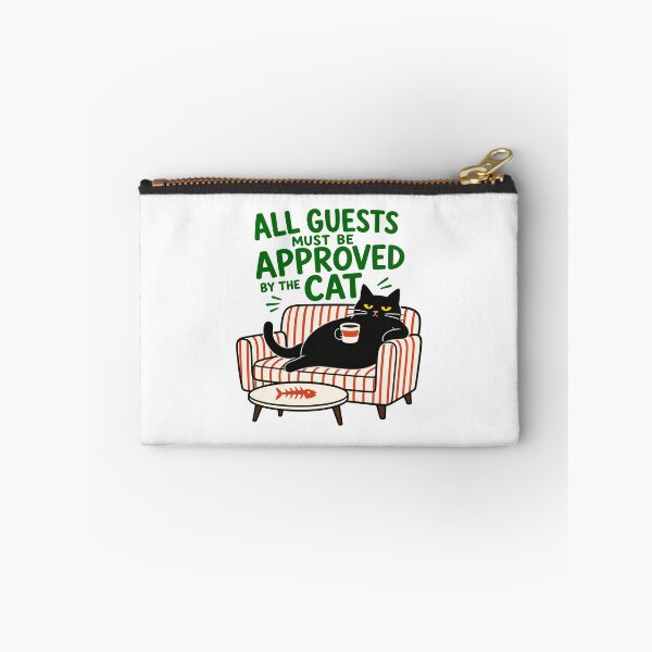 Item preview, All Guests Must Be Approved By The Cat Funny Black Cat Couch Graphic designed and sold by The Upside Down.