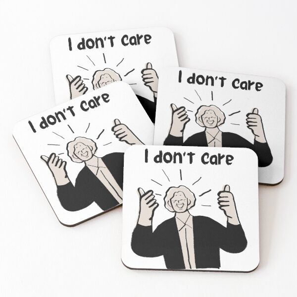 Item preview, Funny I Don't Care Minimalist Cartoon designed and sold by     Fatma Creates.