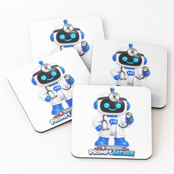 Item preview, Chatty SqueezBot. Diagnosis: Prompt Fatigue designed and sold by BSCI Designs.