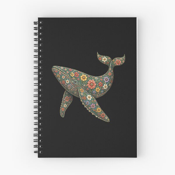 Item preview, Colorful Floral Whale | Ocean Floral Art Collection designed and sold by Zaru Art Studio.