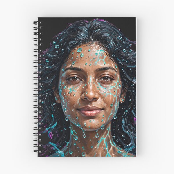 Item preview, South Asian Monsoon Goddess - Water Droplets Portrait designed and sold by Surviving Monday Club.