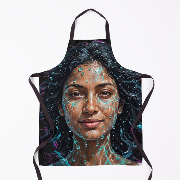 Item preview, South Asian Monsoon Goddess - Water Droplets Portrait designed and sold by Surviving Monday Club.