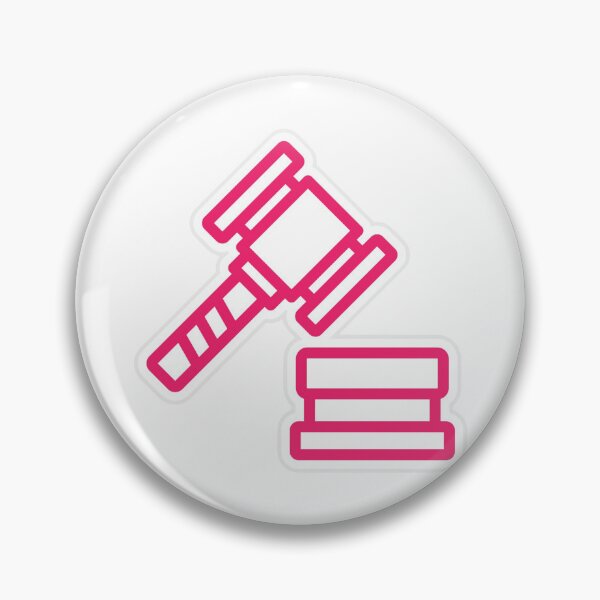 Item preview, Pink Gavel Sticker | Cute Lawyer Aesthetic | Courtroom & Law School Sticker designed and sold by JusticeForSale.