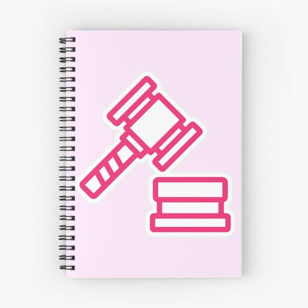 Item preview, Pink Gavel Sticker | Cute Lawyer Aesthetic | Courtroom & Law School Sticker designed and sold by JusticeForSale.