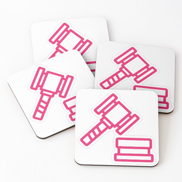 Item preview, Pink Gavel Sticker | Cute Lawyer Aesthetic | Courtroom & Law School Sticker designed and sold by JusticeForSale.