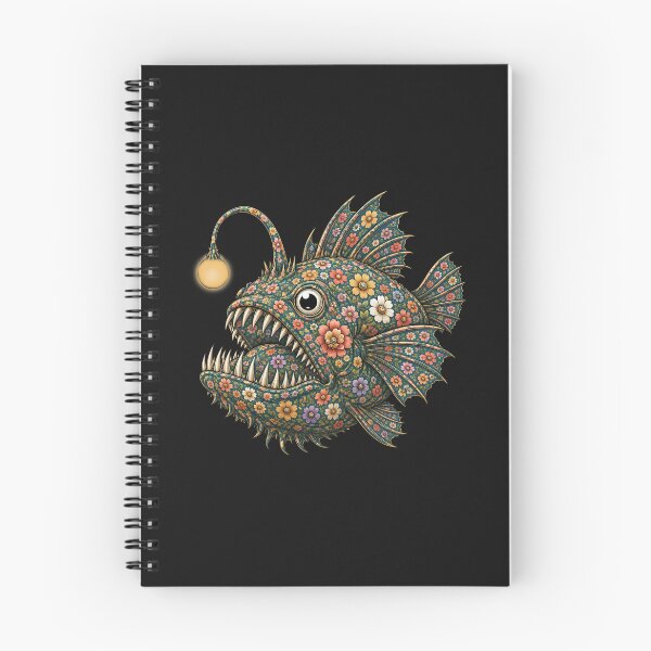 Item preview, Colorful Anglerfish | Ocean Floral Art Collection designed and sold by Zaru Art Studio.