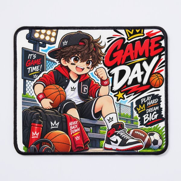 Item preview, Game Day Basketball Anime Boy Sticker | Cute Basketball Sports Sticker designed and sold by Genzfirevibes.
