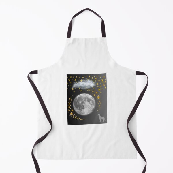 Item preview, Moonlit Wolf & Golden Stars designed and sold by Sparklers-123.