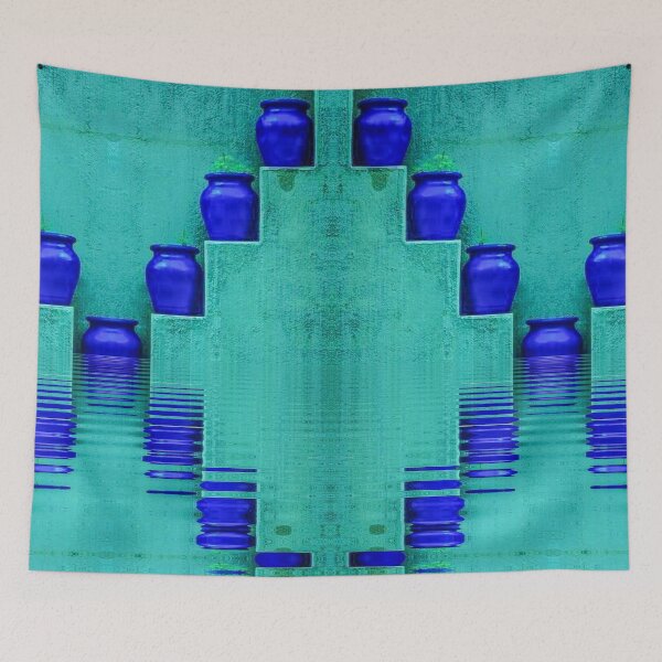Item preview, Marrakech standing pots arrangement in Moroccan blue colour designed and sold by mister-john.