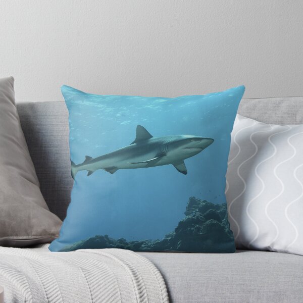 Item preview, Majestic Grey Reef Shark at Vertigo * Sunlit Pacific Photo |  designed and sold by Photo & Design Ute Niemann.