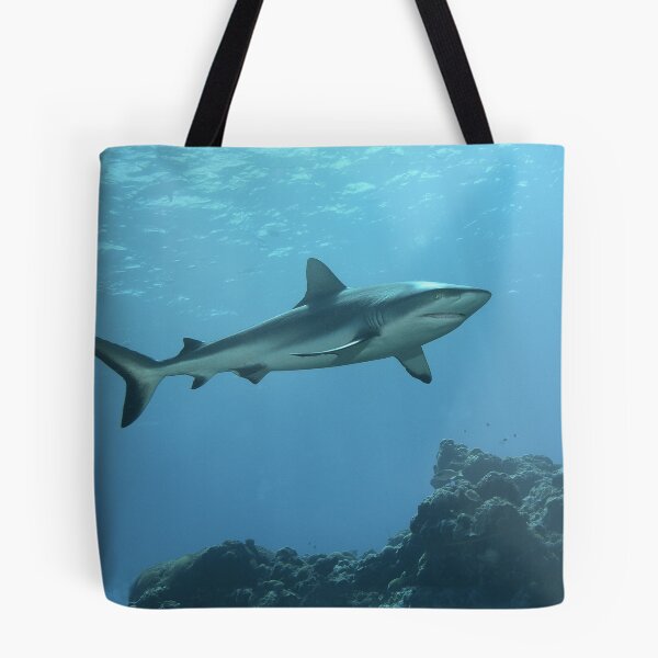 Item preview, Majestic Grey Reef Shark at Vertigo * Sunlit Pacific Photo |  designed and sold by Photo & Design Ute Niemann.