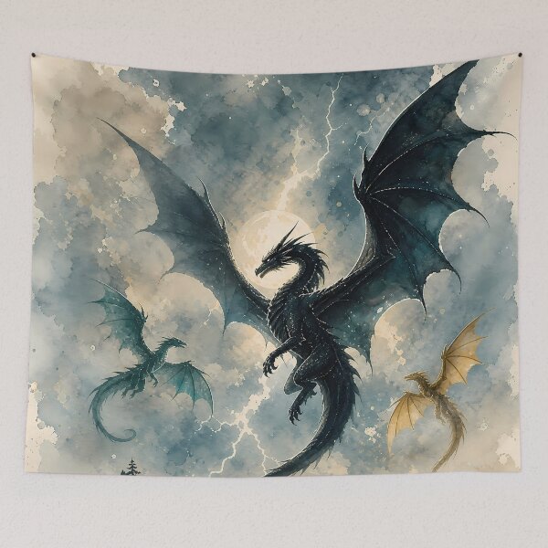 Item preview, Flying Dragons Fantasy designed and sold by Rising Drake.