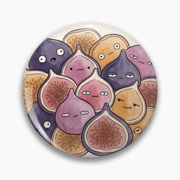 Item preview, Cute Figs and Dried Fruits Pile Kawaii Fruit Illustration designed and sold by DuckOddity.