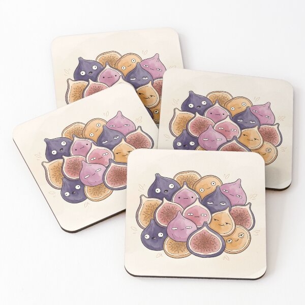 Item preview, Cute Figs and Dried Fruits Pile Kawaii Fruit Illustration designed and sold by DuckOddity.