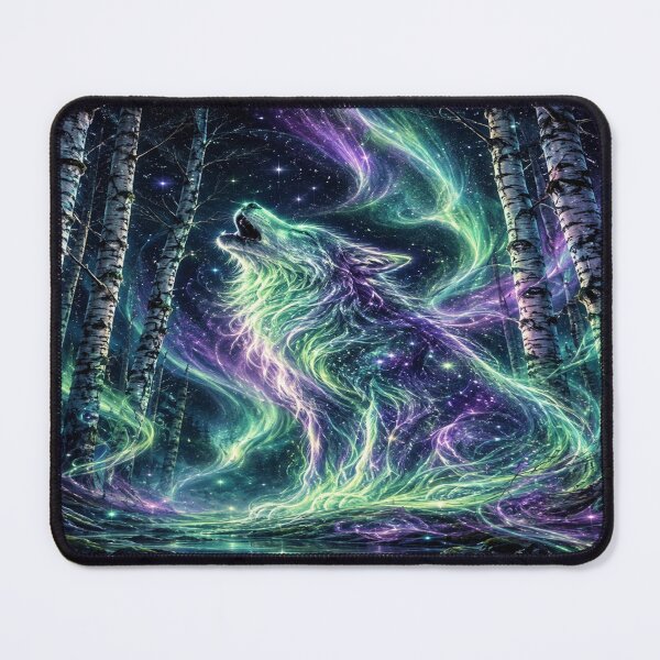 Item preview, Ghostly wolf in the forest looking left designed and sold by Losthope Creations.