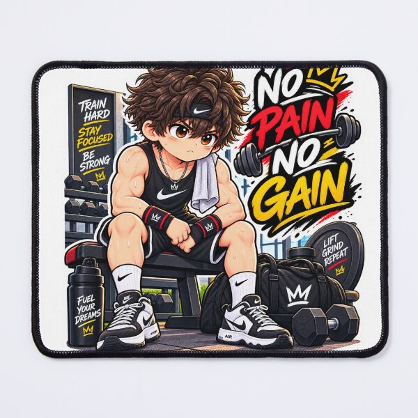Item preview, No Pain No Gain Anime Gym Sticker | Motivational Fitness Workout Sticker designed and sold by Genzfirevibes.