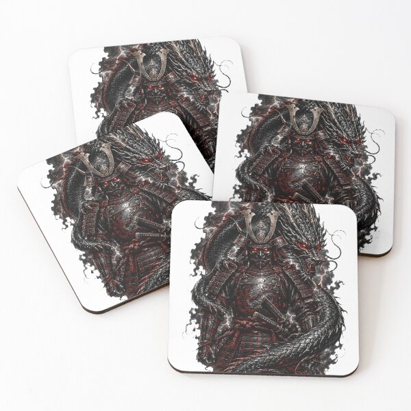 Item preview, Dragon Samurai - Japanese Warrior with Dark Dragon designed and sold by MouradStudio.