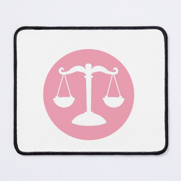 Item preview, Pink Justice Icon Sticker | Minimalist Law Student Aesthetic | Cute Courtroom Symbol designed and sold by JusticeForSale.