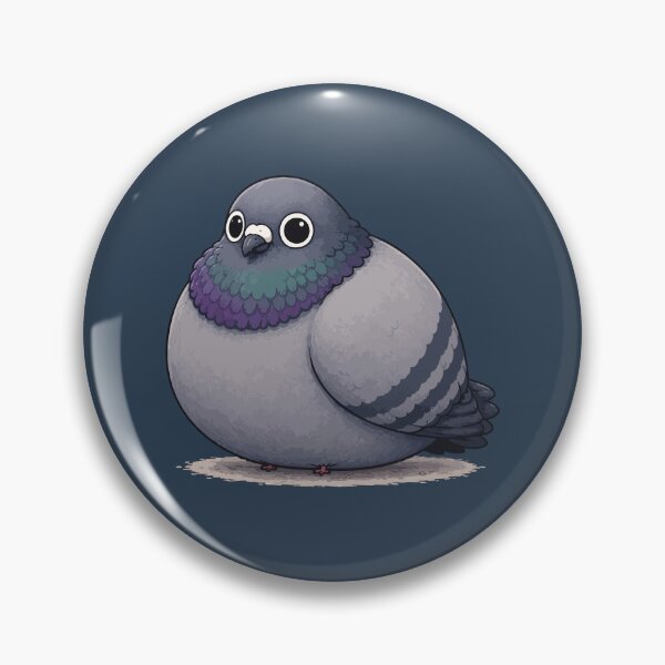 Item preview, Cute Round Pigeon Sticker – Big-Eyed Chubby Bird designed and sold by SimplePoDesign.