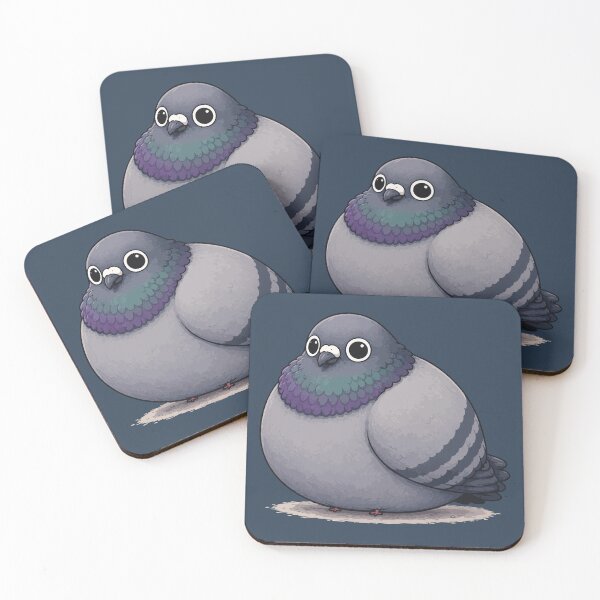Item preview, Cute Round Pigeon Sticker – Big-Eyed Chubby Bird designed and sold by SimplePoDesign.