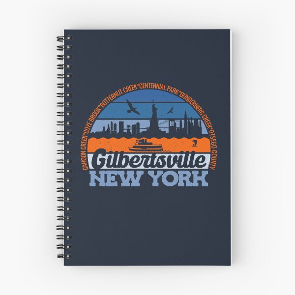 Item preview, Gilbertsville New York Sunset Retro Vintage Local Pride Logo designed and sold by CRHPOD20.