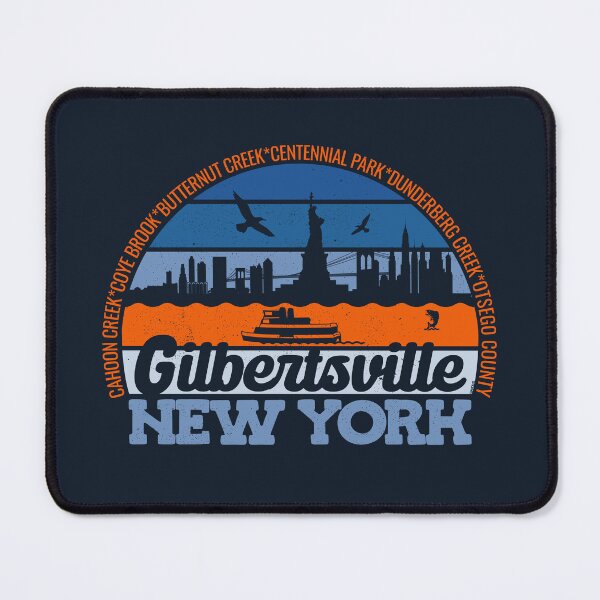 Item preview, Gilbertsville New York Sunset Retro Vintage Local Pride Logo designed and sold by CRHPOD20.