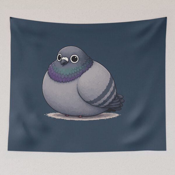 Item preview, Cute Round Pigeon Sticker – Big-Eyed Chubby Bird designed and sold by SimplePoDesign.