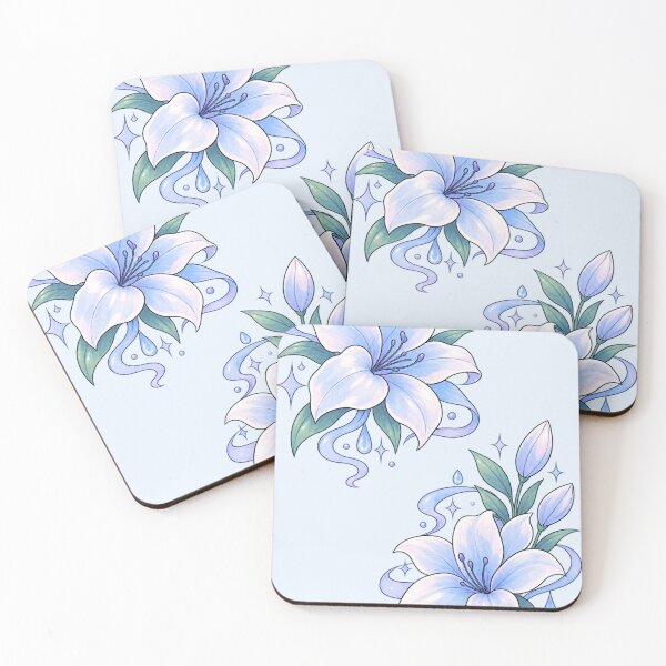 Item preview, Blue Lily Floral Design – Pastel Botanical Flower designed and sold by LoreliNLi.