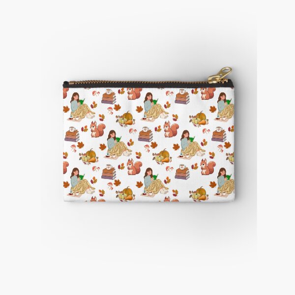Item preview, Cozy Autumn Reading Seamless Pattern with Girl, , Squirrel, Books and Hot Drinks designed and sold by BigDigital.
