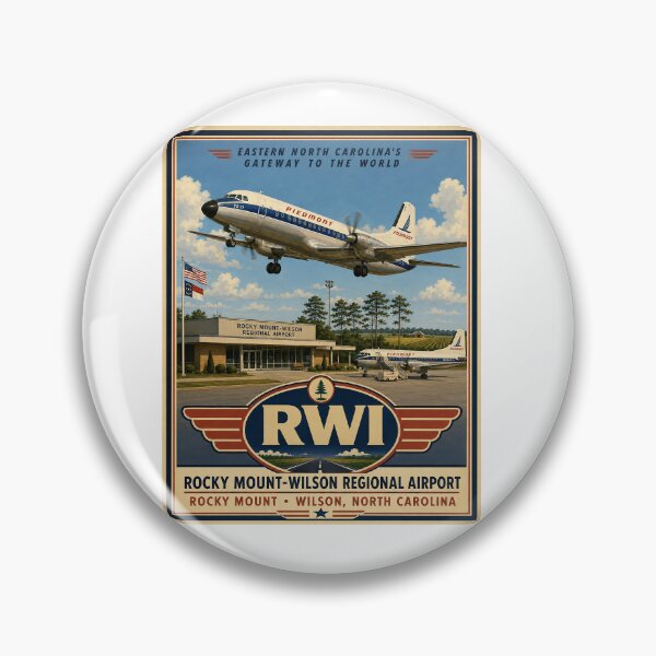 Item preview, Rocky Mount–Wilson Regional Airport RWI – Vintage Piedmont Airlines designed and sold by RetroAviation.