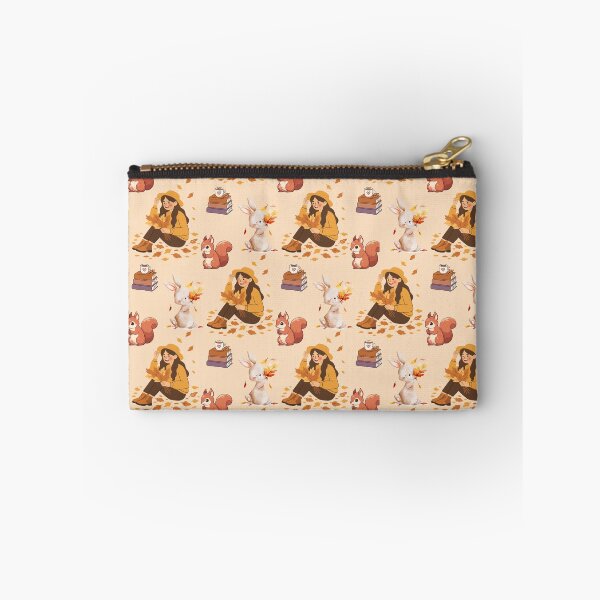 Item preview, Cozy Autumn Reading Seamless Pattern with Girl, Rabbit, Squirrel, Books and Hot Drinks designed and sold by BigDigital.